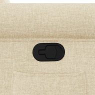 Изправящ реклайнер стол, кремав, текстил