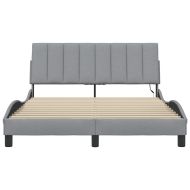 Рамка за легло без матрак Hanko, светлосива, 120x200 см, плат