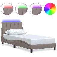 Рамка за легло без матрак Hanko, таупе, 90x190 см, плат