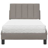 Легло с матрак Hanko, таупе, 80x200 см, плат