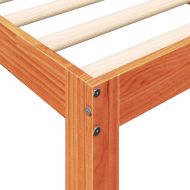 Легло с етажерка за книги, без матрак, 140x200 см, бор масив