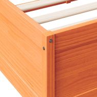 Легло с етажерка за книги, без матрак, 100x200 см, бор масив