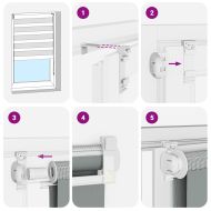 Зеброва щора черна 70x230 см ширина на плата 65,9 cm полиестер