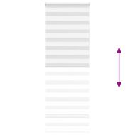 Зеброва щора бял 85x200 см Ширина на плата 80,9 см Полиестер