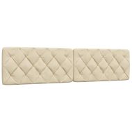 Рамка за легло без матрак, кремава, 200x200 см, плат