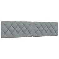 Легло с матрак, светлосиво, 200x200 см, плат