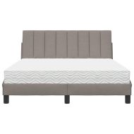 Легло с матрак Hanko, таупе, 140x190 см, плат