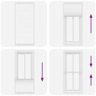 Плисирана щора Бяла 100x200 cm Ширина на плата 99,4 cm