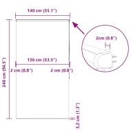 Ролетна щора за душ с касета 140x240 см Ширина на плата 136 см