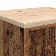 Гаражен шкаф за съхранение, старо дърво, 60x51x85 см, бор масив