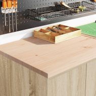 Гаражен шкаф за съхранение, дъб сонома, 60x51x85 см, бор масив