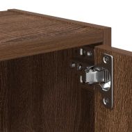 Библиотека, кафяв дъб, 40x24x77 см, инженерно дърво