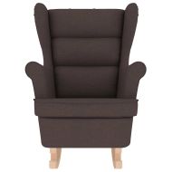 Люлеещ се стол Тъмно кафяво 74x90x102 cm плат