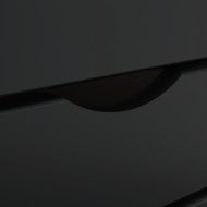 Подвижен шкаф с чекмеджета "MOSS" Черно масивно дърво бор