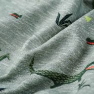 Детски суитшърт, светло каки меланж, 128