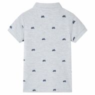 Детска поло тениска, сив меланж, 92