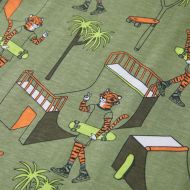 Детска пижама с къс ръкав, светлооранжева, 104