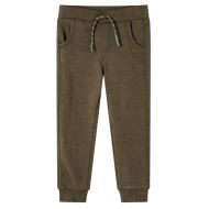 Детски спортен панталон, каки меланж, 92