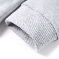 Детски суитшърт с качулка, сив меланж и оранжево, 92