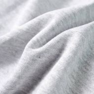 Детски суитшърт с качулка, сив меланж и оранжево, 104