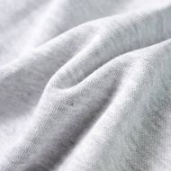 Детски суитшърт с качулка, сив меланж и оранжево, 128