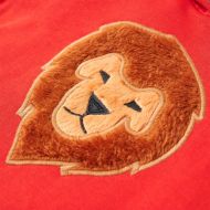 Детски суитшърт с качулка, червен, 104