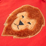 Детски суитшърт с качулка, червен, 116