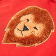 Детски суитшърт с качулка, червен, 128