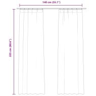 Затъмняващи завеси с куки, 2 бр, кадифе, черни, 140x225 см