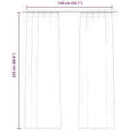 Затъмняващи завеси с куки, 2 бр, кадифе, бежови, 140x225 см
