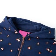 Детски суитшърт с качулка, нейви син, 116