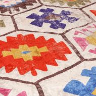 Перящ се килим многоцветен 160x230 см противоплъзгащ