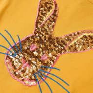 Детска тениска с дълъг ръкав, охра, 104