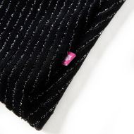 Детска пола с леопардова лента, черна, 104