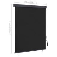 Външна ролетна щора, 140x250 см, антрацит