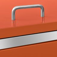 Четворен навес за кофа за смет 276,5x77,5x112,5 см инокс