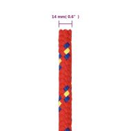 Въже за лодка Червено 14 мм 100 м полипропилен