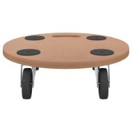 Транспортни колички, 2 бр, кръгли, инженерно дърво