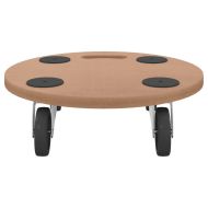 Транспортни колички, 6 бр, кръгли, инженерно дърво