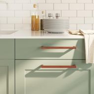 Дръжки за шкафове, 5 бр, бронз, 224 мм, неръждаема стомана