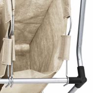 Кош за сортиране на пране с 4 торби, кремав, стомана