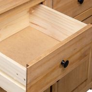 Сайдборд, 93x40x80 см, бор масив, стил Панама