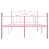 Рамка за легло, розова, метал, 120x200 см