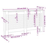 Параван за радиатор, 152x19x81,5 см, МДФ
