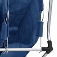 Кош за сортиране на пране с 3 торби, син, стомана