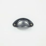 Сайдборд Hill бял 46x35x80 см борово дърво масив