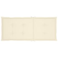 Градински столове 4 бр с кремави възглавници тиково дърво масив