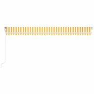 Автоматичен сенник LED и сензор за вятър 600x300 см жълто/бяло