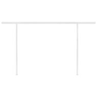 Ръчно прибиращ се сенник с прътове 4,5x3,5 м оранжево и кафяво