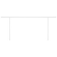 Ръчно прибиращ се сенник с прътове, 6x3,5 м, синьо и бяло